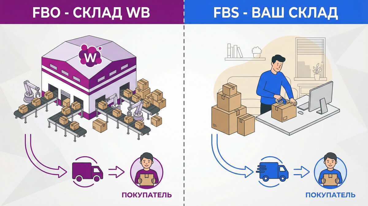 Сравнение моделей FBO и FBS на Wildberries